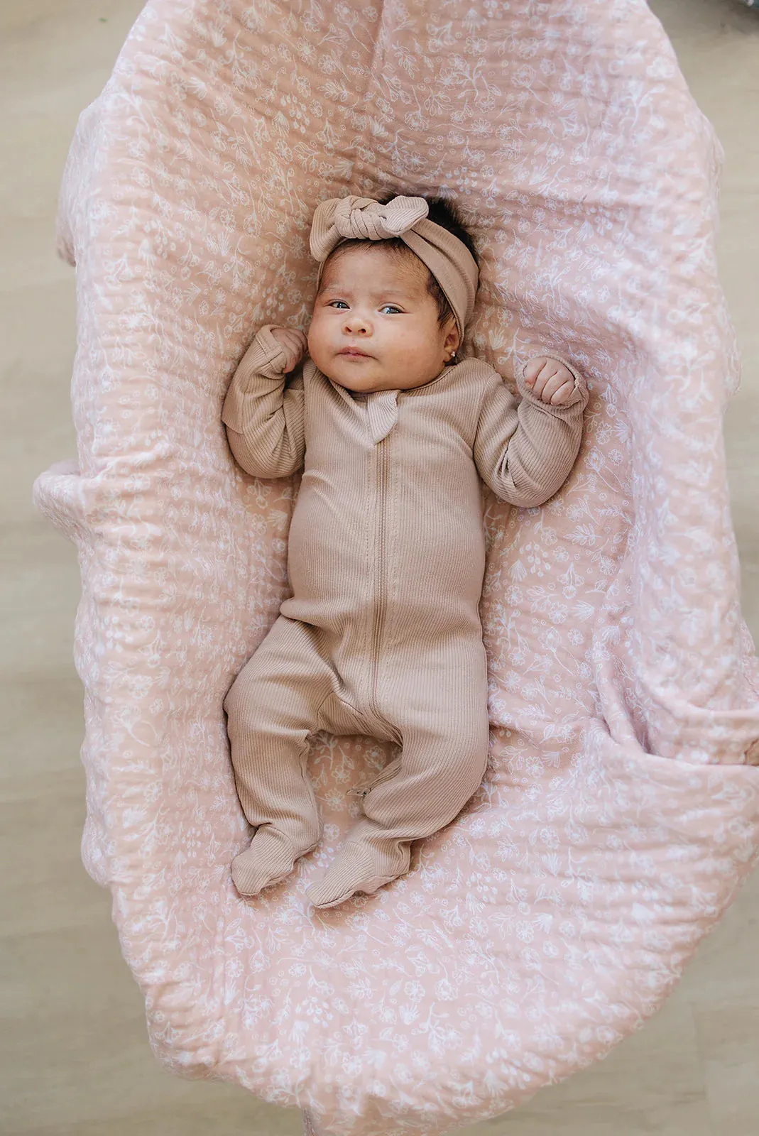 Mebie Baby Organic Ribbed Zipper Sleeper