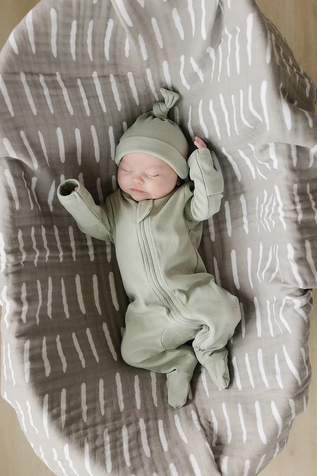 Mebie Baby Organic Ribbed Zipper Sleeper
