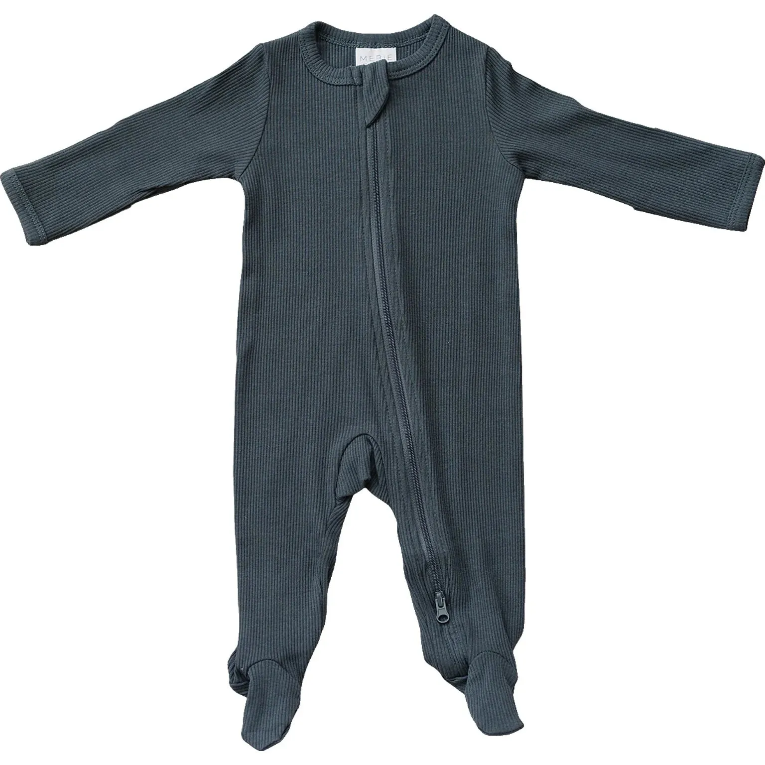 Mebie Baby Organic Ribbed Zipper Sleeper