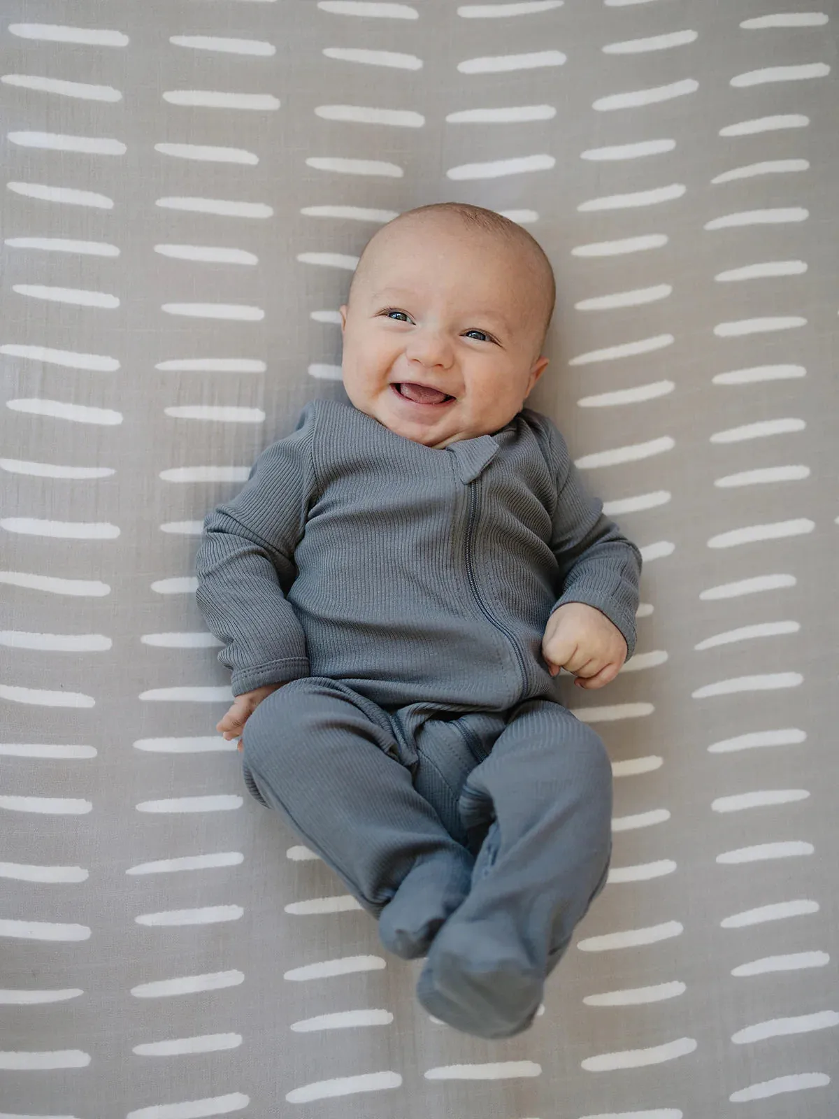 Mebie Baby Organic Ribbed Zipper Sleeper