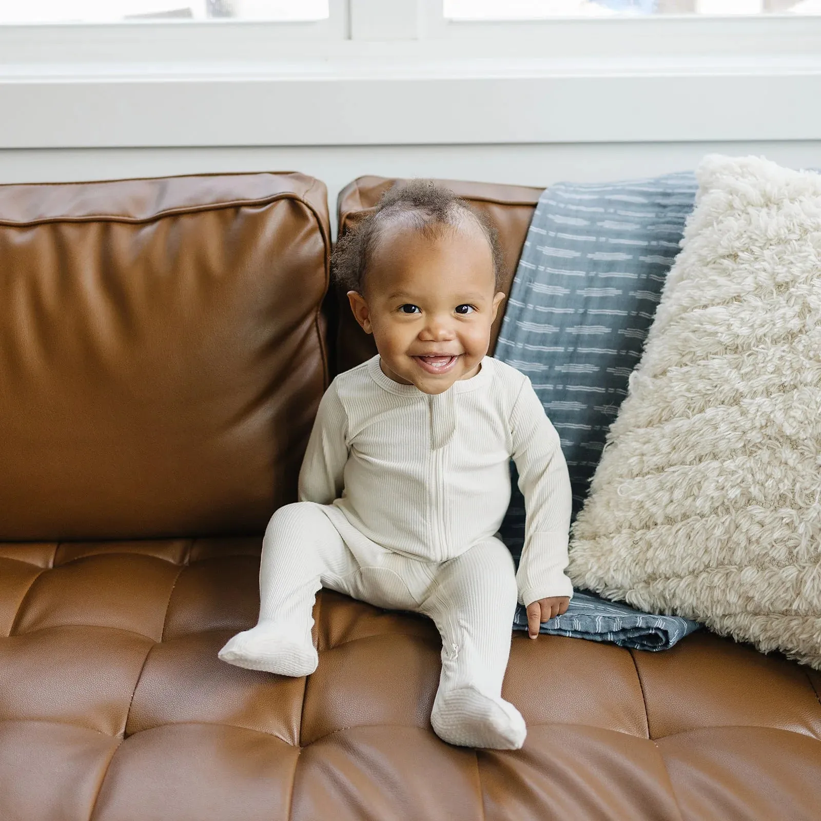 Mebie Baby Organic Ribbed Zipper Sleeper