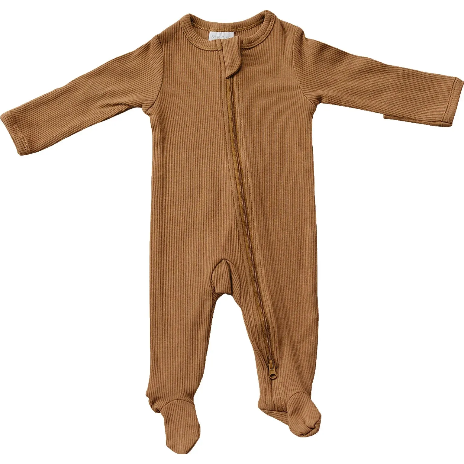 Mebie Baby Organic Ribbed Zipper Sleeper