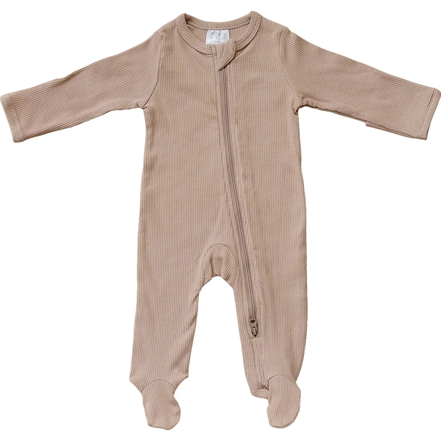 Mebie Baby Organic Ribbed Zipper Sleeper