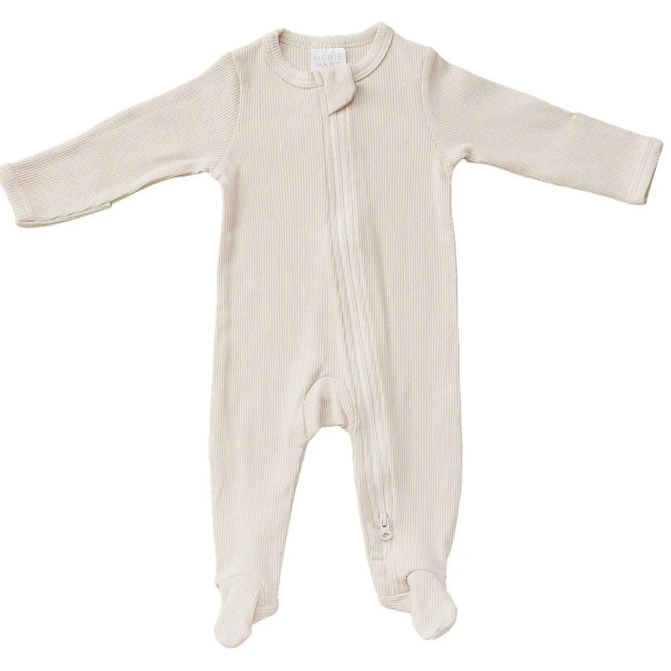Mebie Baby Organic Ribbed Zipper Sleeper
