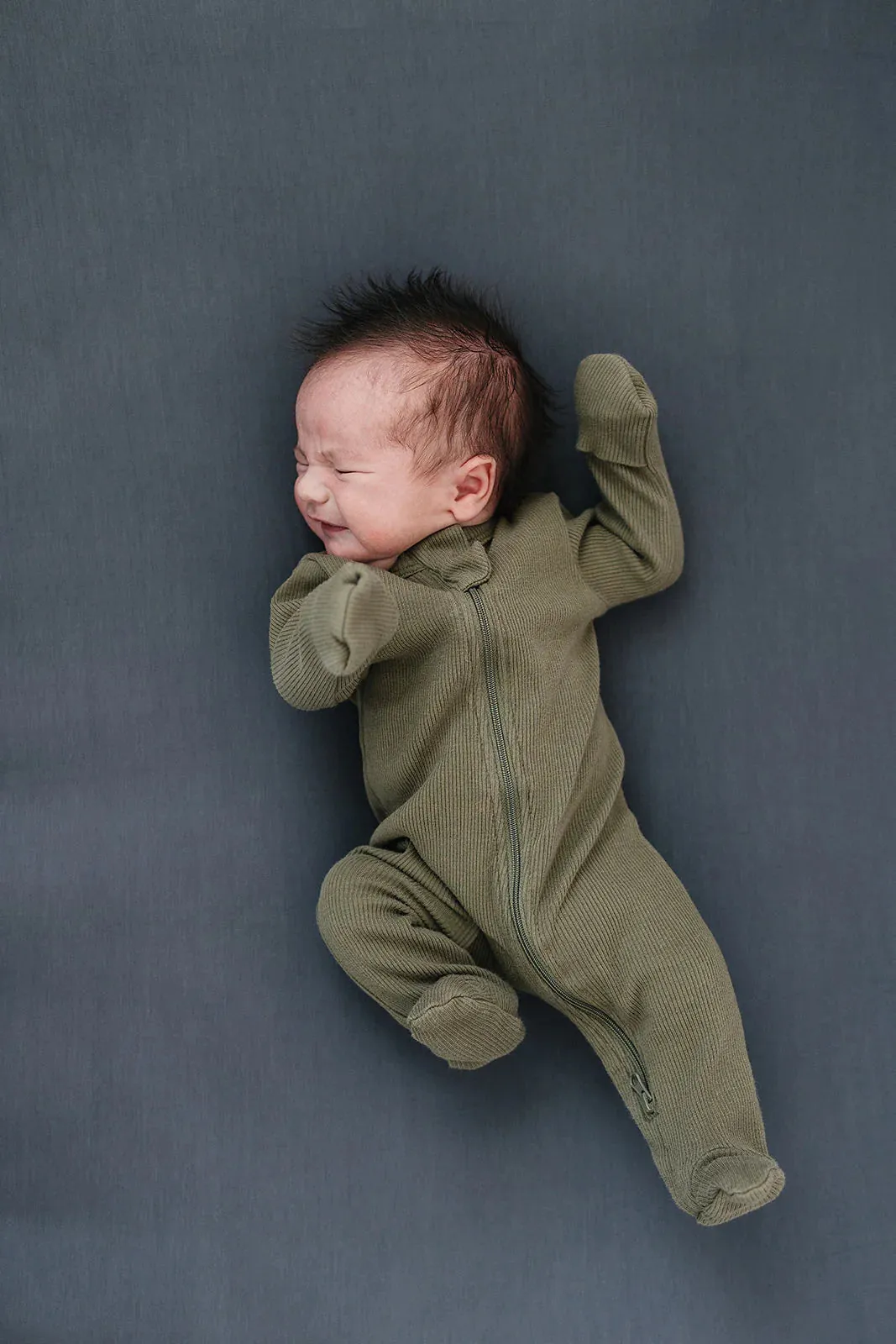 Mebie Baby Organic Ribbed Zipper Sleeper