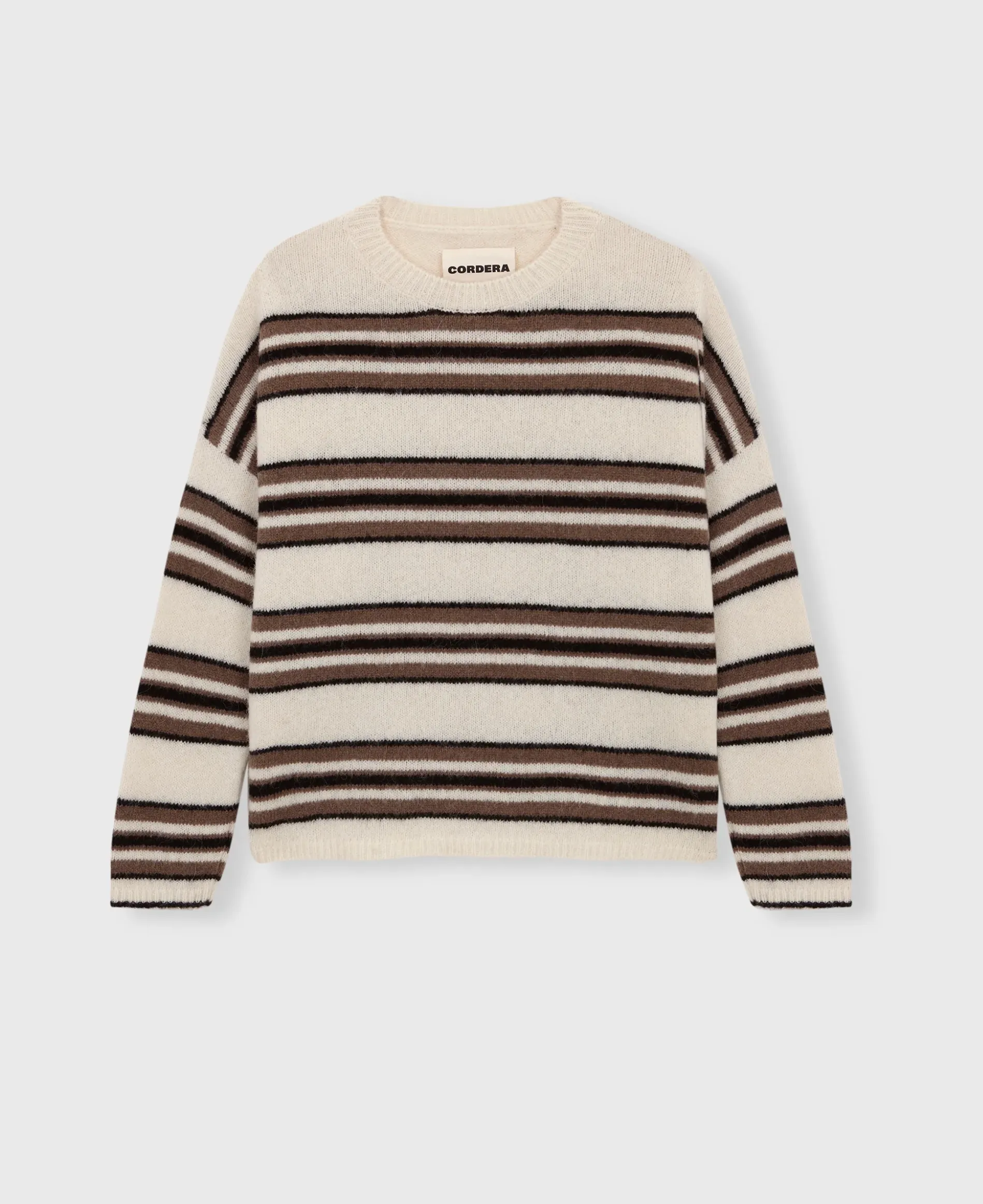 Men's Baby Alpaca Multi Stripe Sweater