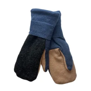 Men's Mittens Grey & Blue | 301