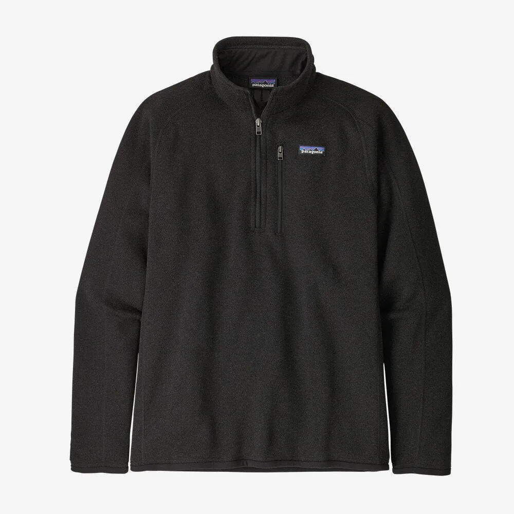 MENS PATAGONIA BETTER SWEATER 1/4 ZIP - BLACK