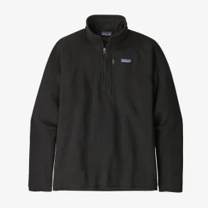 MENS PATAGONIA BETTER SWEATER 1/4 ZIP - BLACK