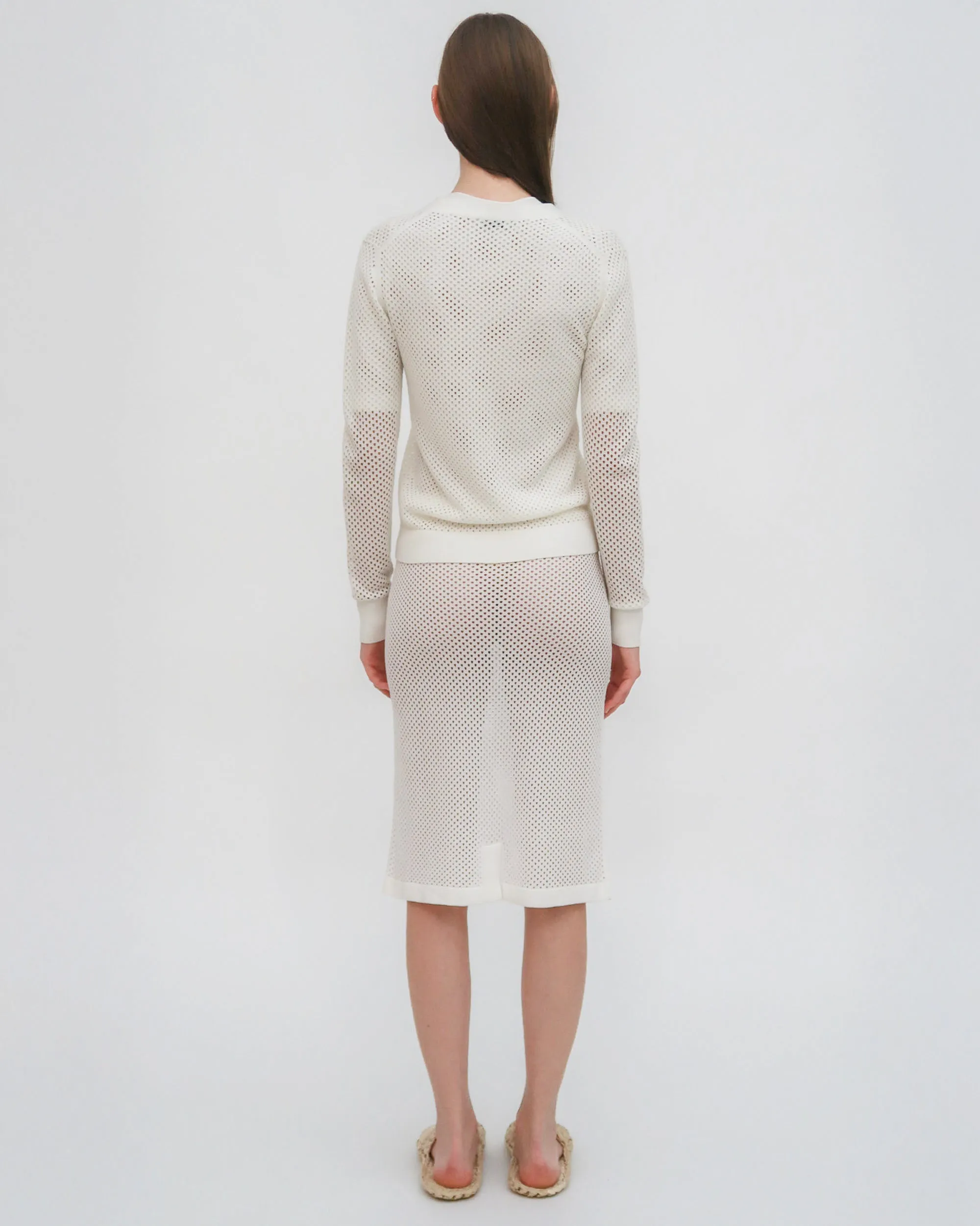 MESH POINTELLE CARDIGAN