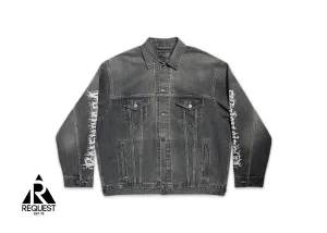 Metal Oversized Denim Jacket "Black"