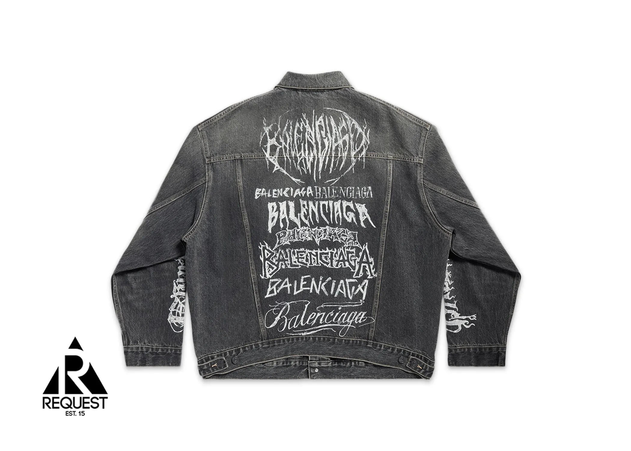 Metal Oversized Denim Jacket "Black"