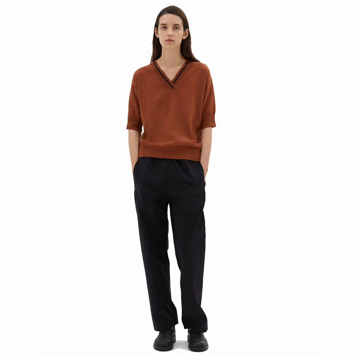 MHL W'  Wide Leg Jogger Twill Indigo