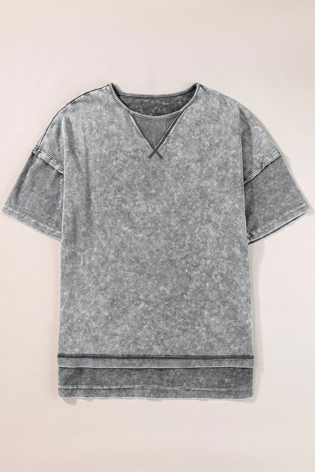 Mineral Wash Exposed Oversized Tee