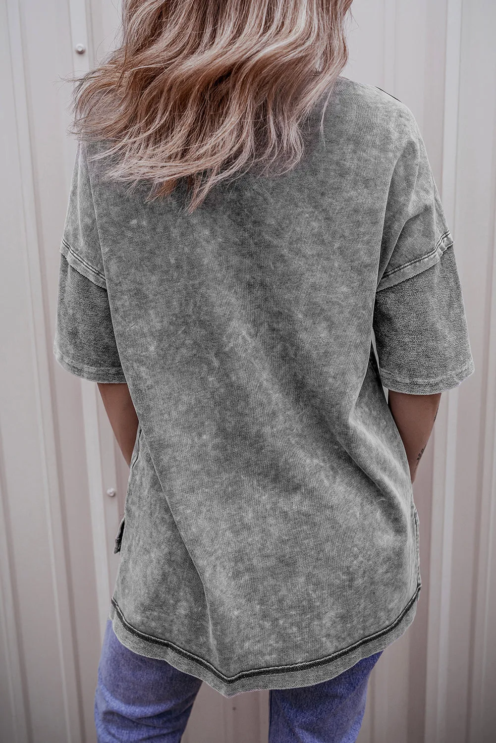 Mineral Wash Exposed Oversized Tee