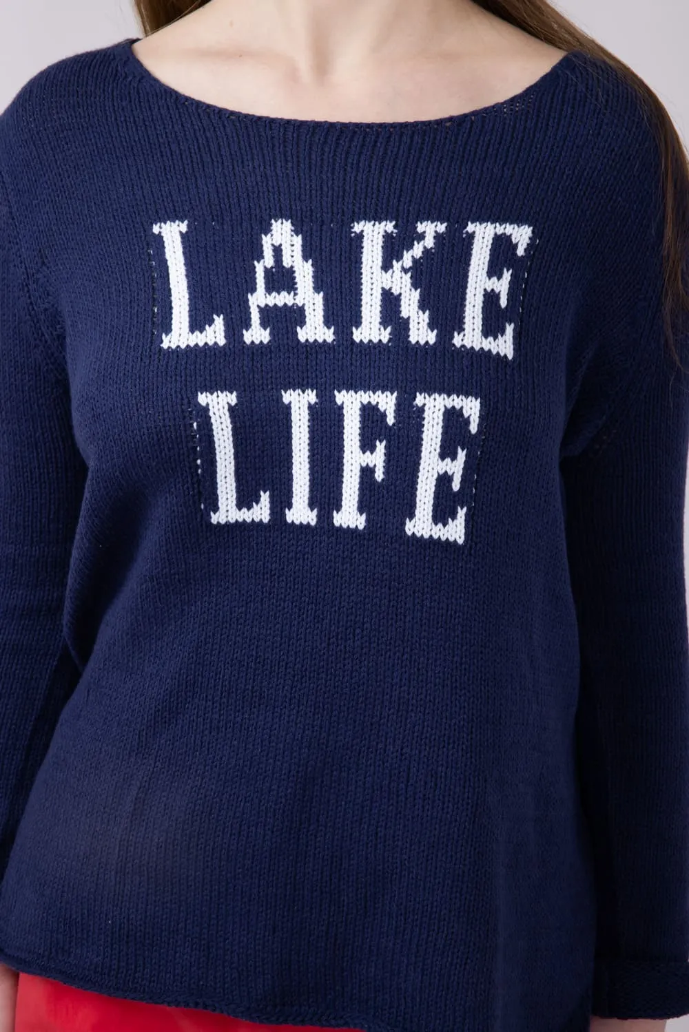 Miracle Lake Life Sweater for Women in Navy/Ivory | F139-NAVYIVORY
