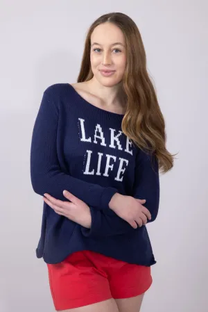 Miracle Lake Life Sweater for Women in Navy/Ivory | F139-NAVYIVORY
