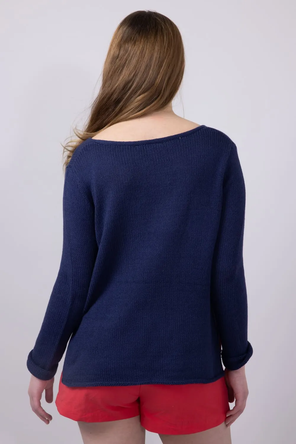 Miracle Lake Life Sweater for Women in Navy/Ivory | F139-NAVYIVORY