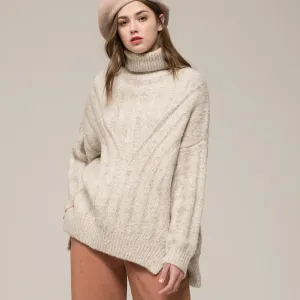 MOON RIVER Lily Oversized Turtleneck