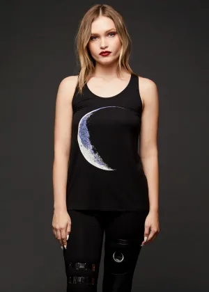 Moonage Daydream Loose Fit Crescent Moon Top