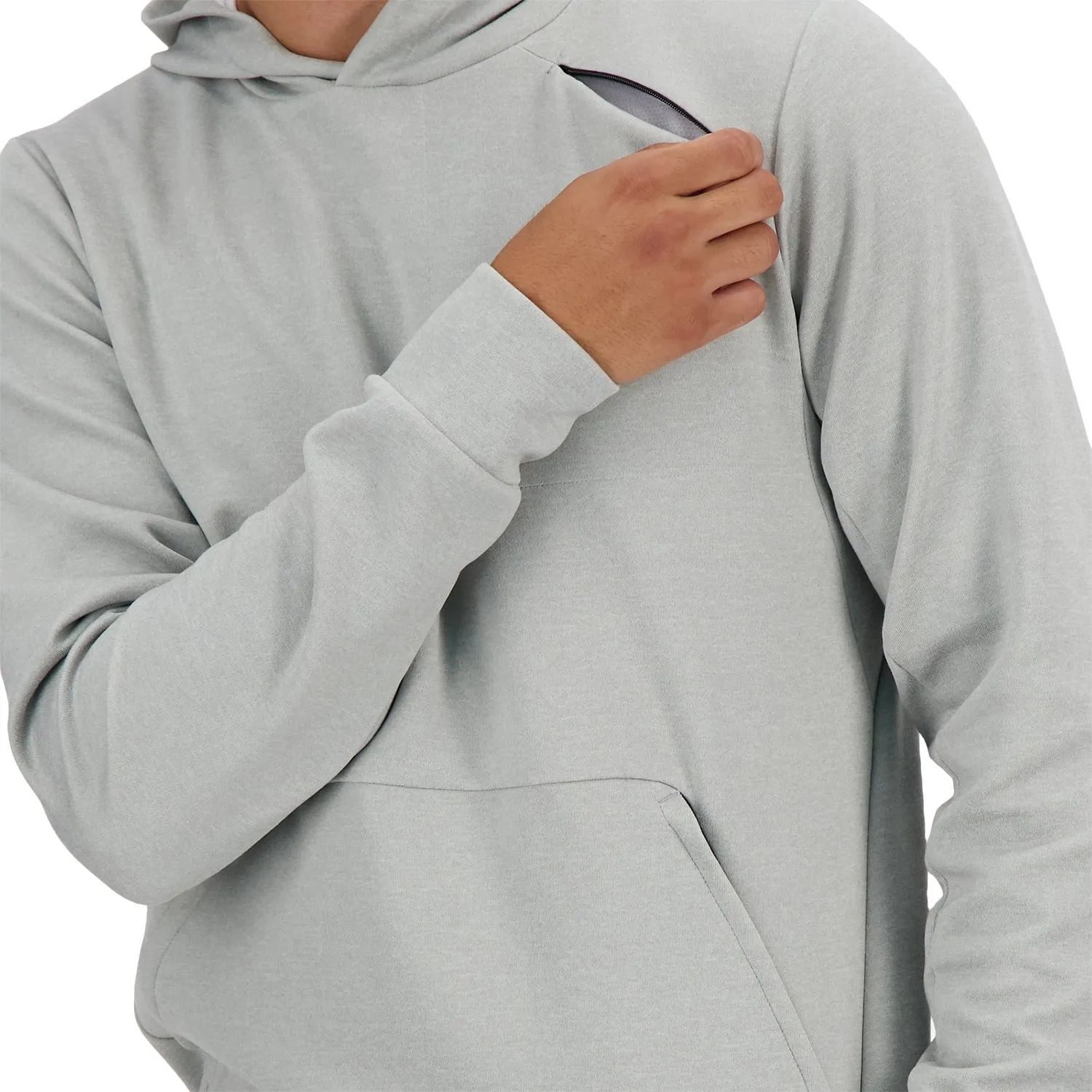 New Balance Men Tech Knit Hoodie Athletic Grey MT41139-AG