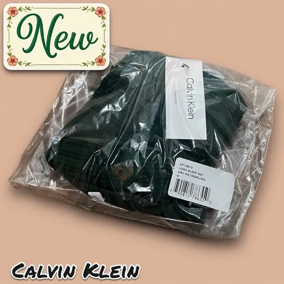 New Calvin Klein Stretch Cotton Camisole &amp; Shorts Pajamas Kating Plaid Green