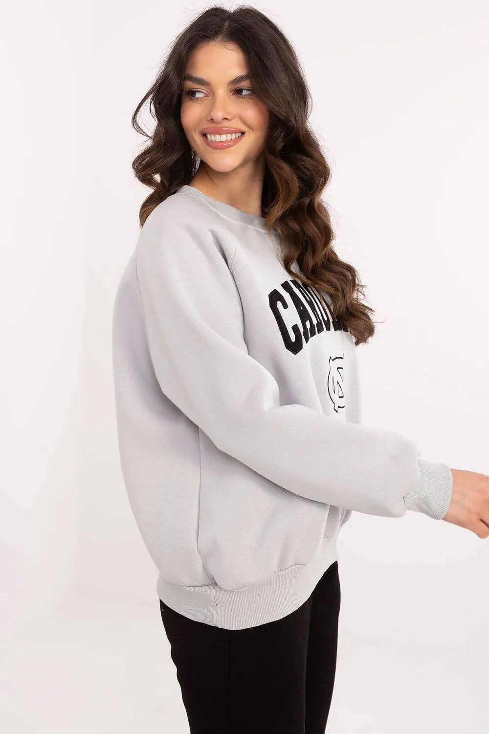 North Carolina Soft Cotton Sweatshirt with Patch Details & Embroidery