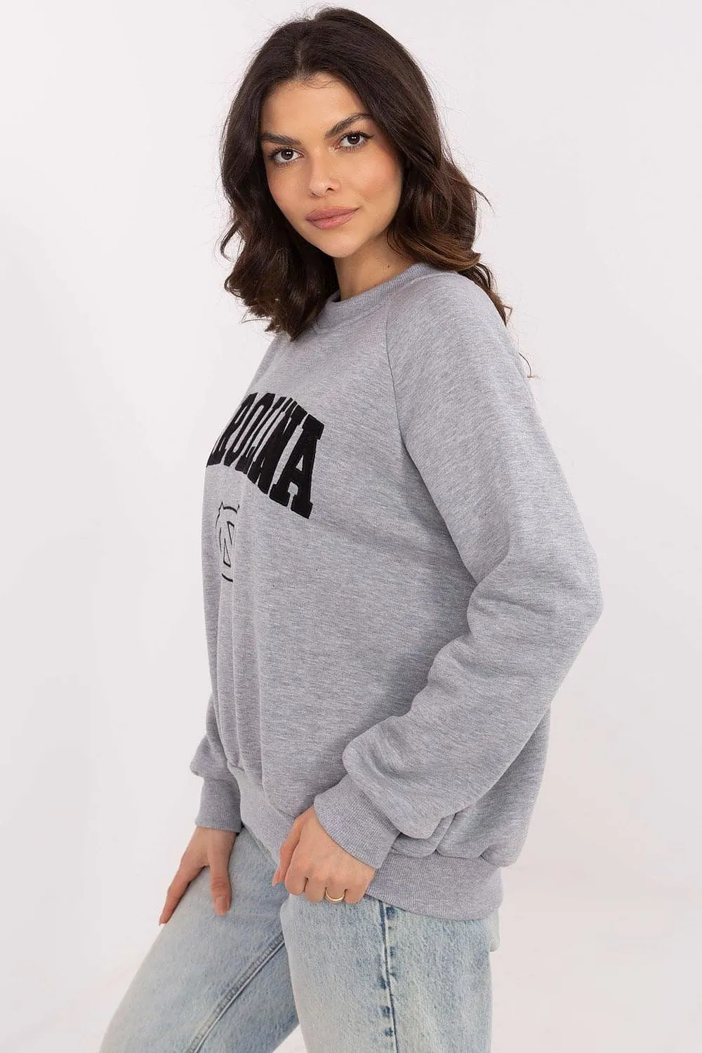 North Carolina Soft Cotton Sweatshirt with Patch Details & Embroidery