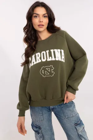 North Carolina Soft Cotton Sweatshirt with Patch Details & Embroidery