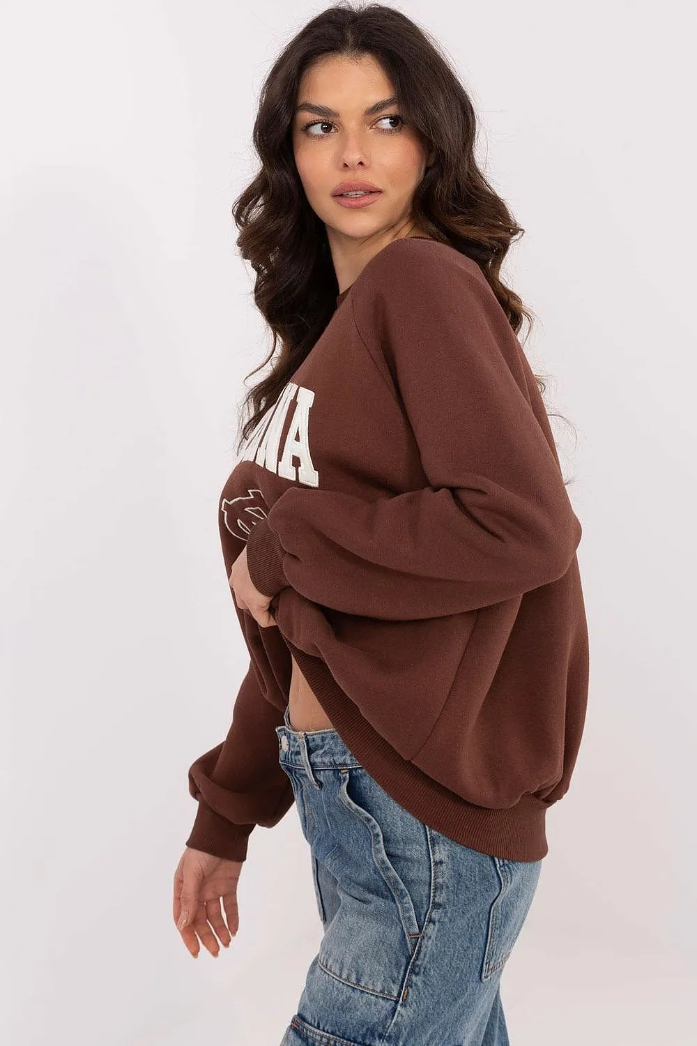 North Carolina Soft Cotton Sweatshirt with Patch Details & Embroidery