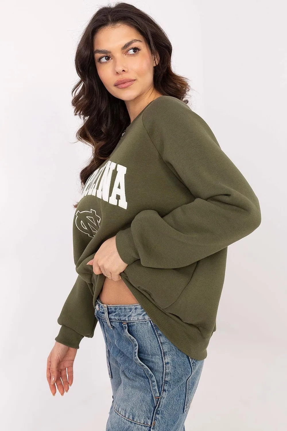 North Carolina Soft Cotton Sweatshirt with Patch Details & Embroidery