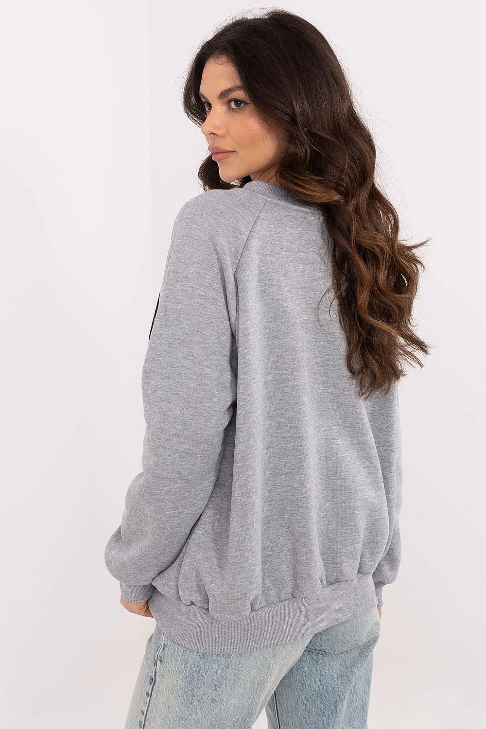 North Carolina Soft Cotton Sweatshirt with Patch Details & Embroidery