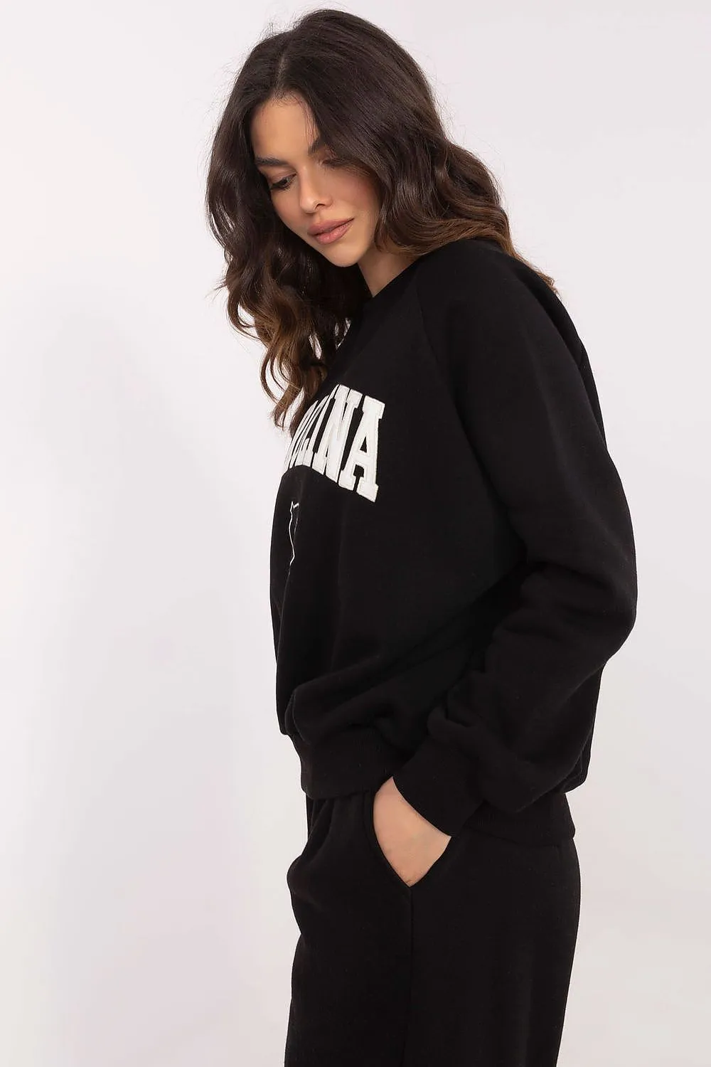 North Carolina Soft Cotton Sweatshirt with Patch Details & Embroidery