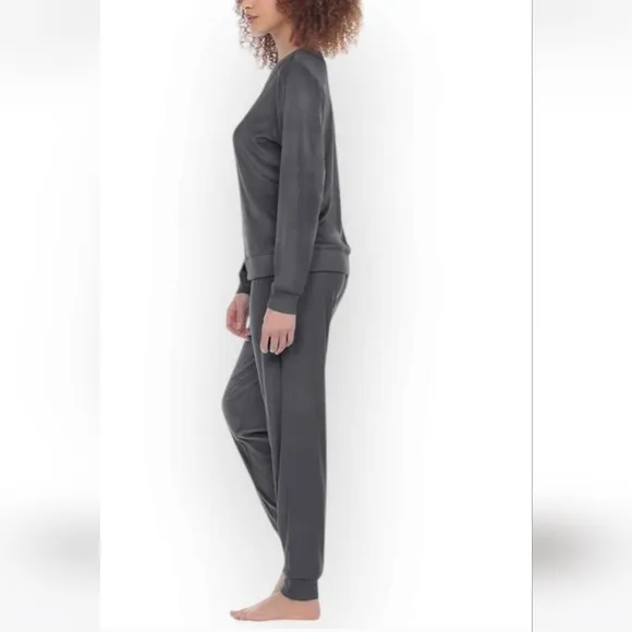 NWT HONEYDEW pajamas SIZE LARGE gray velvet SUPER SOFT lounge wear PJ'S 🩷🩶🩷