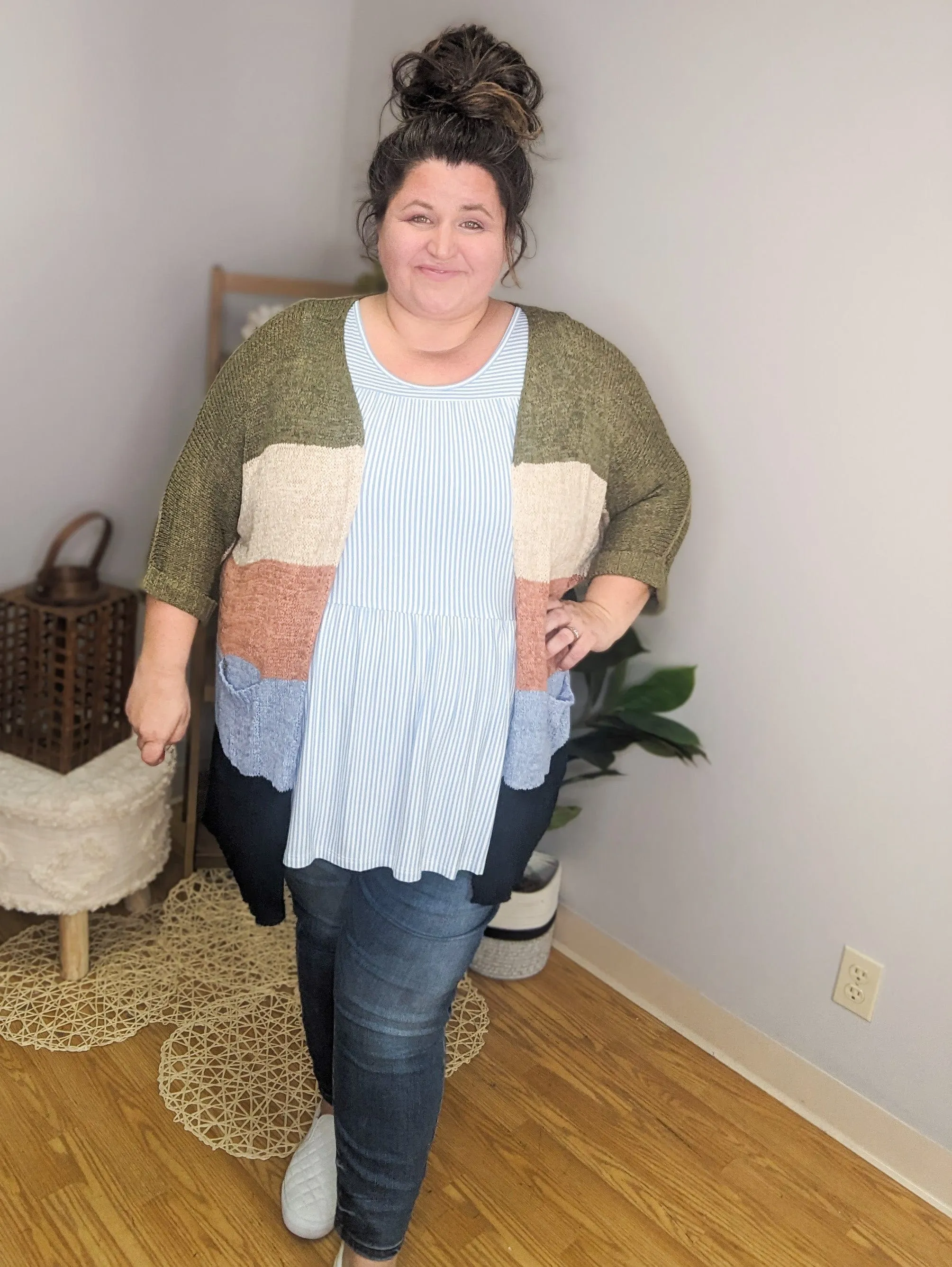 Obvious Obsession Seersucker-Vibes Flowy Tank