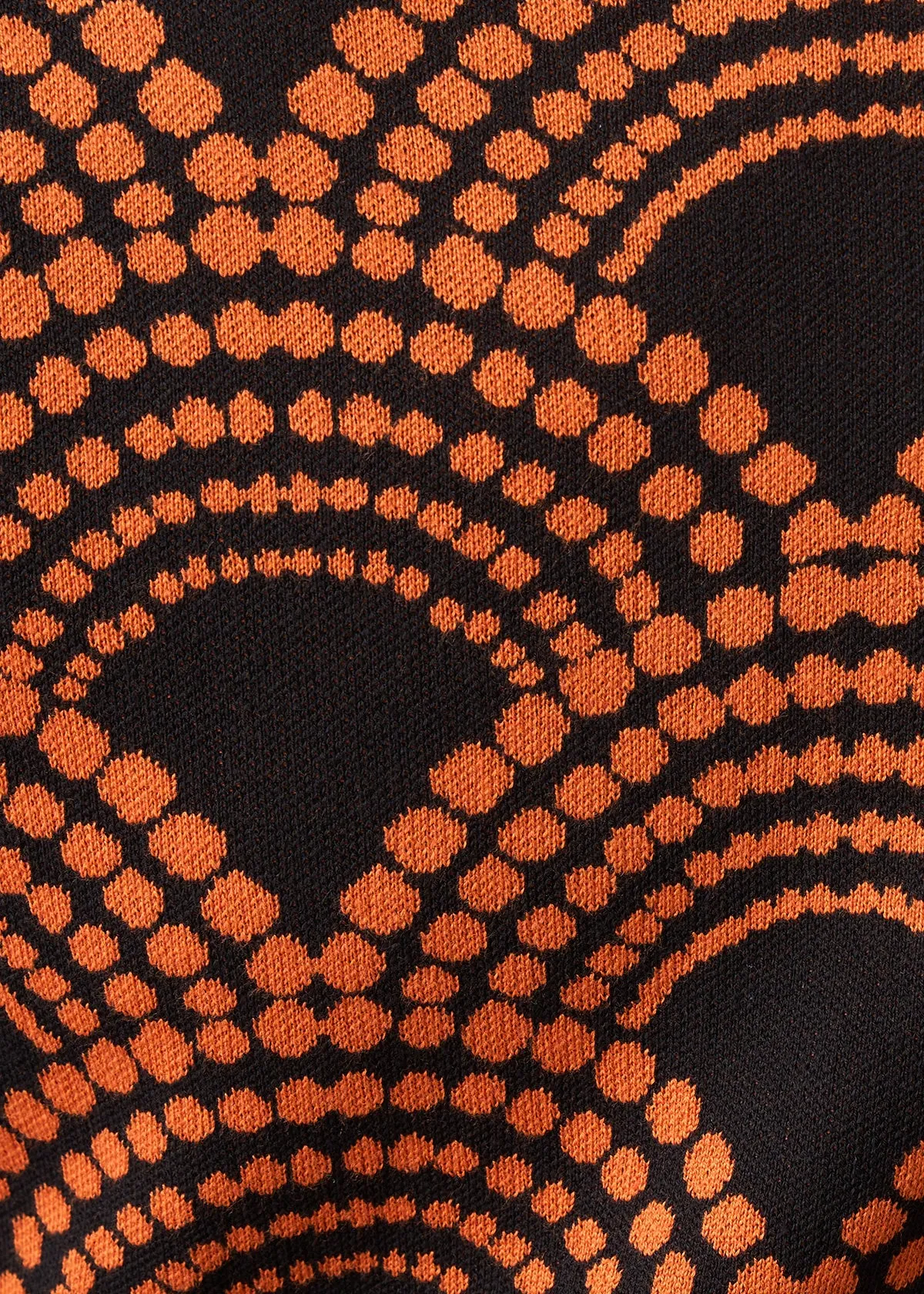 Oma Kids Unisex African Print Sweater (Black Amber Dots)
