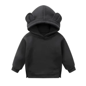 Orangemom Fleece Hooded Sweatshirt for Baby Boys and Girls - Black