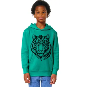 Organic Cotton Kids Hoodie | Tiger on College Green
