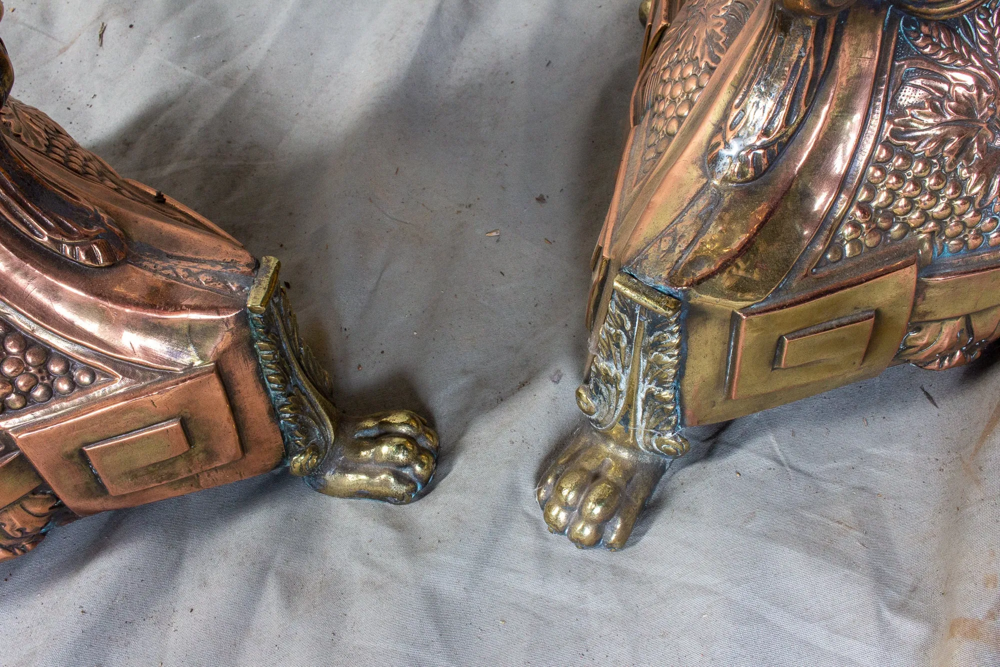 Oversized 19th Century Italian Brass Candlesticks