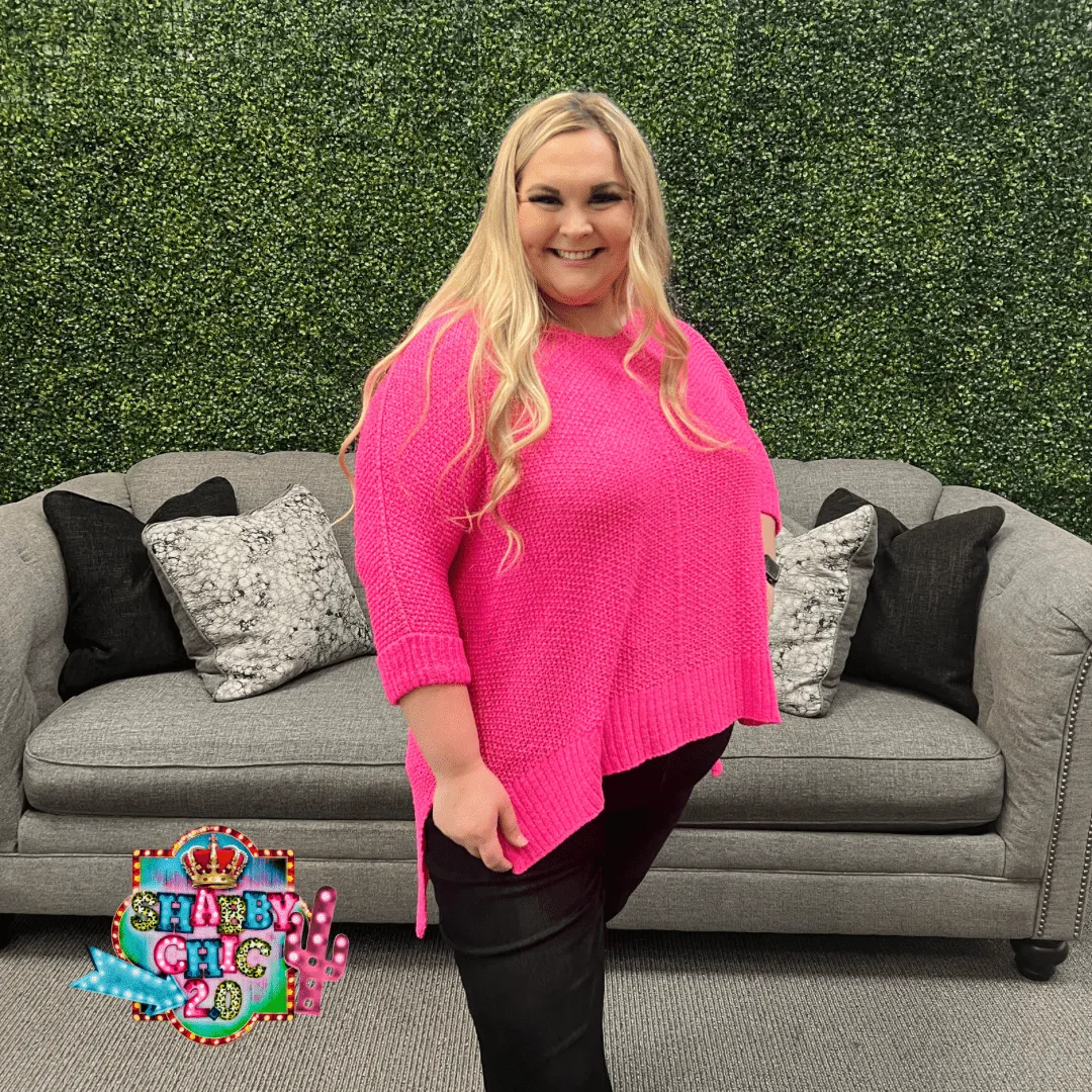 Oversized Hot Pink Sweater