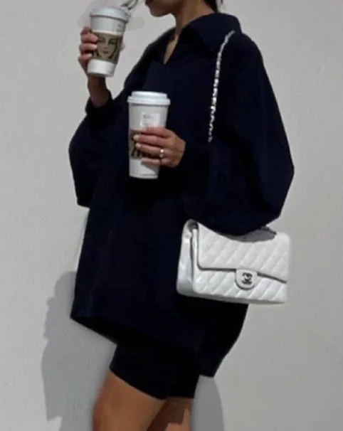 Oversized Polo Sweatshirt