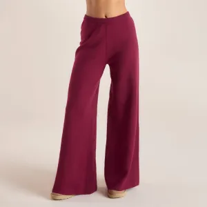 Pantalon en Maille avec Logo - Bordeaux