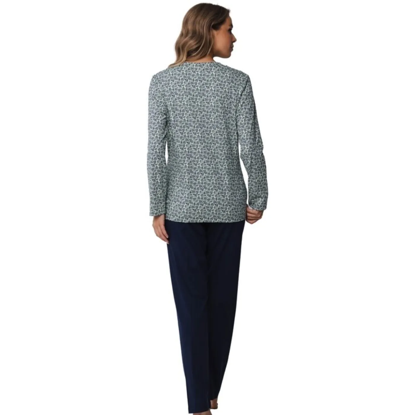 Pastunette Mini Blooms Half Button V-Neck Lounge Set