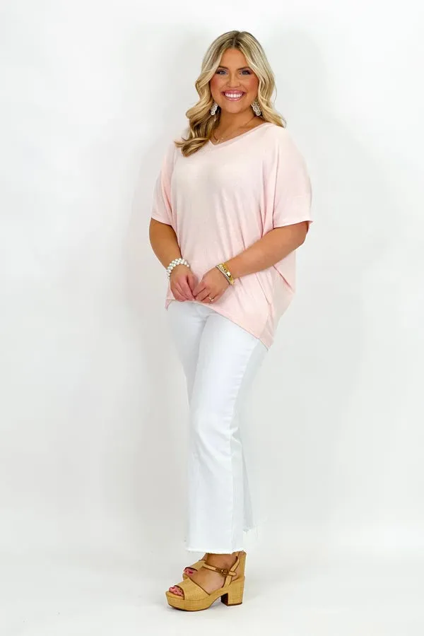 Pearl V-Neck Short Sleeve Top