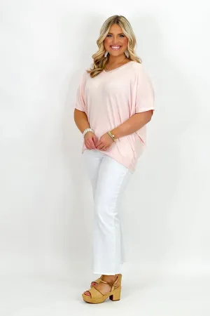 Pearl V-Neck Short Sleeve Top