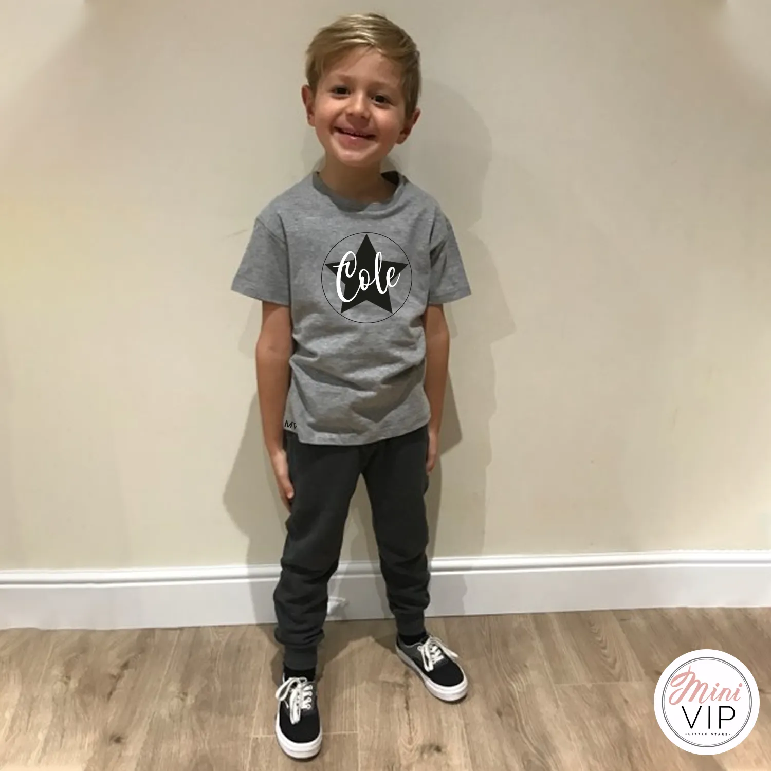 Personalised A-Star Grey/Charcoal Tracksuit Lounge Set