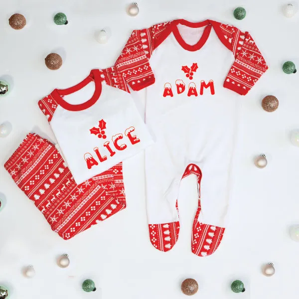 Personalised Family Christmas Pyjamas