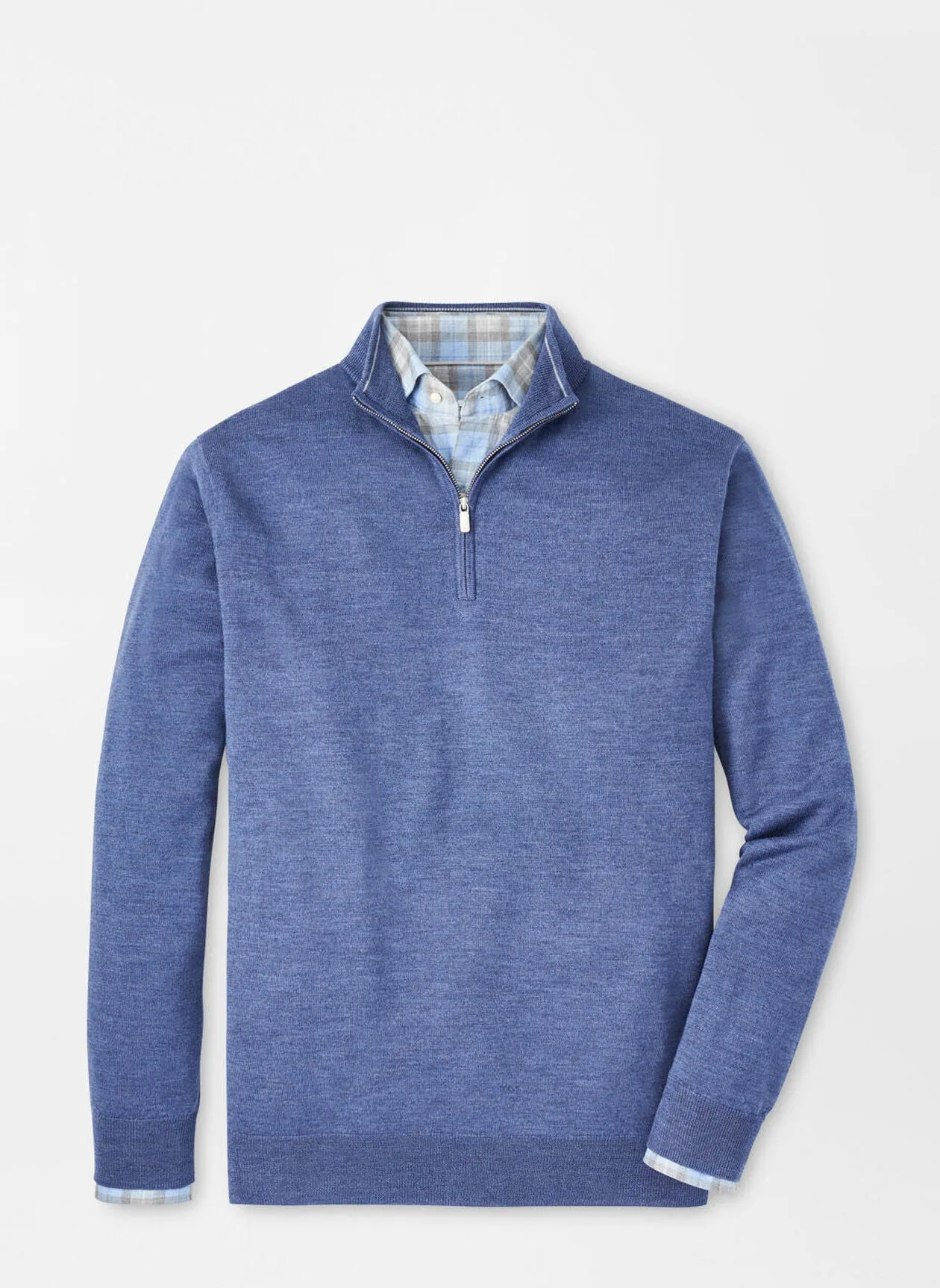 Peter Millar Mens Classic Fit Autumn Crest Quarter-Zip - OCEAN BLUE