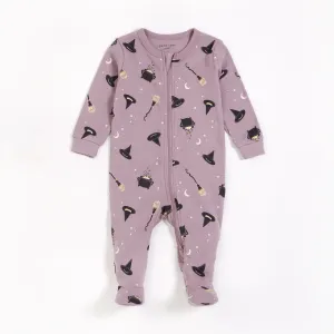 Petit Lem - Bewitched Glow in the Dark Print Sleeper - Mauve