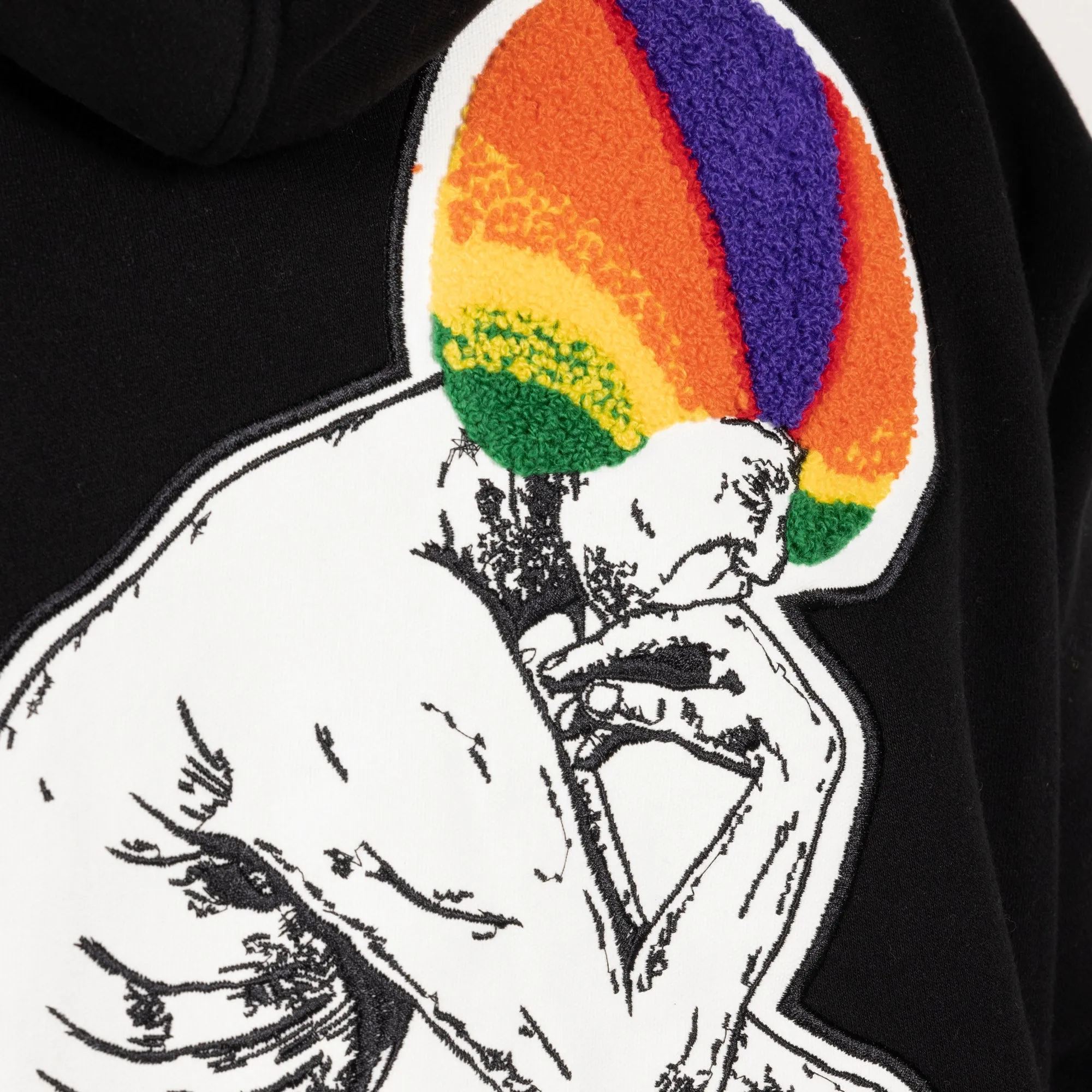 Pleasures Men Discourse Hoodie Black